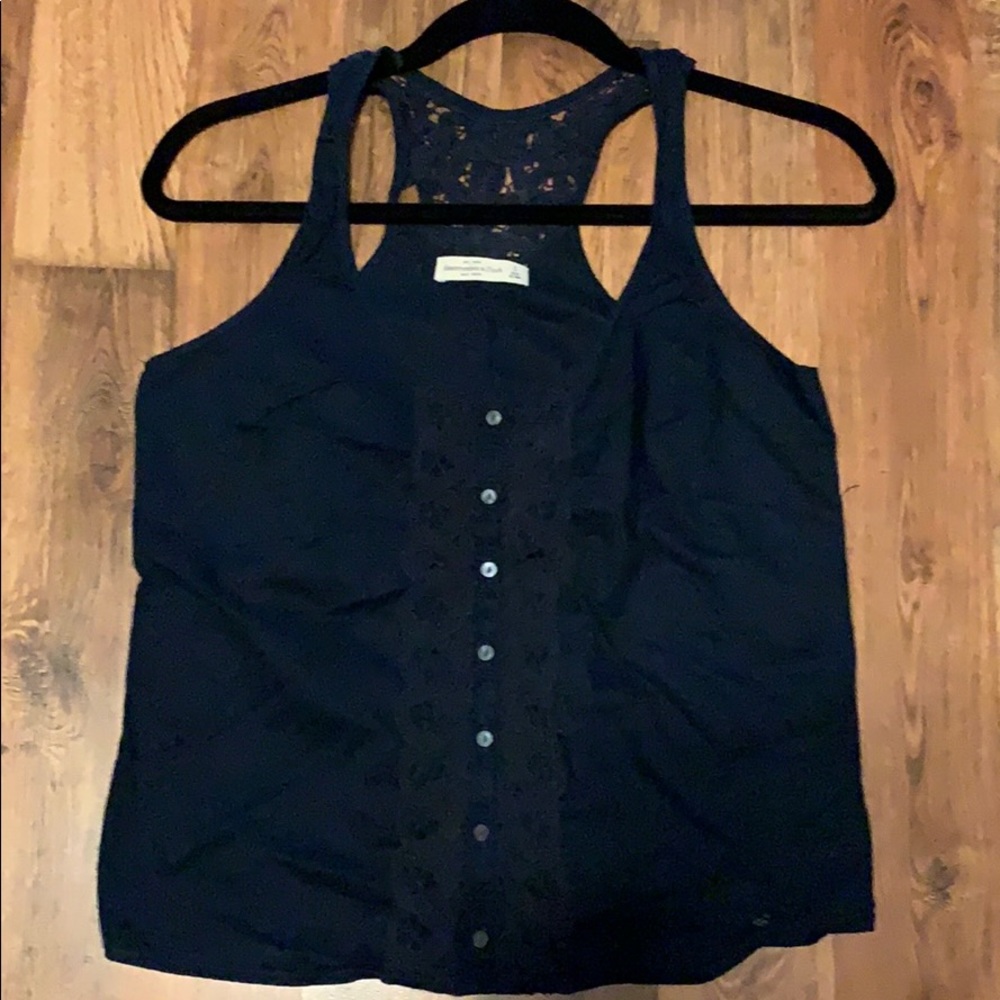 Abercrombie & Fitch lace back top small royal blue